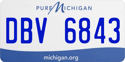 MI license plate DBV6843