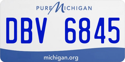 MI license plate DBV6845