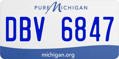 MI license plate DBV6847