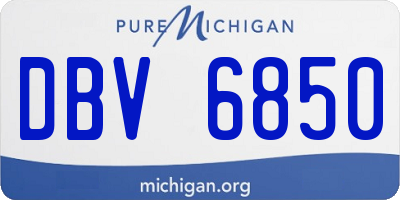 MI license plate DBV6850