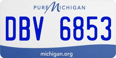 MI license plate DBV6853