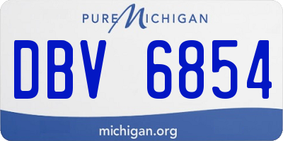 MI license plate DBV6854