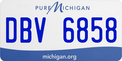 MI license plate DBV6858