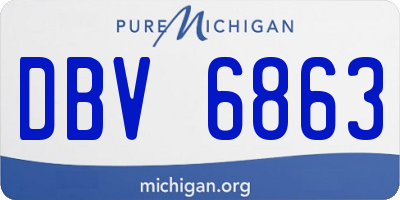 MI license plate DBV6863