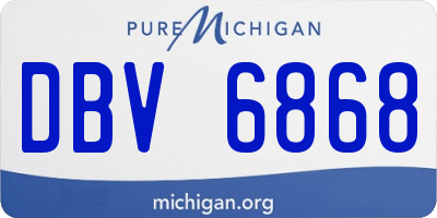 MI license plate DBV6868