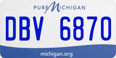 MI license plate DBV6870
