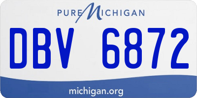 MI license plate DBV6872