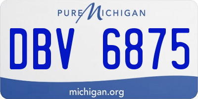 MI license plate DBV6875