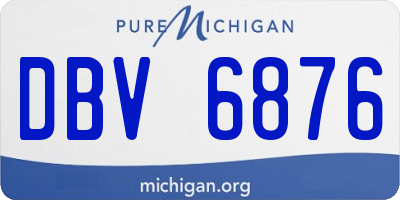 MI license plate DBV6876