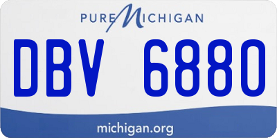 MI license plate DBV6880
