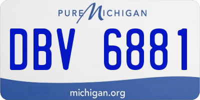 MI license plate DBV6881