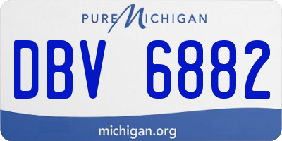 MI license plate DBV6882