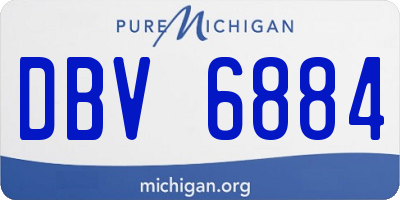 MI license plate DBV6884