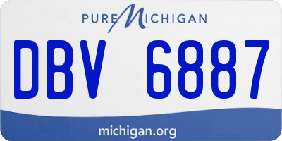 MI license plate DBV6887