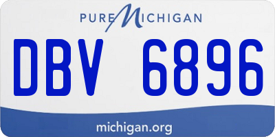 MI license plate DBV6896