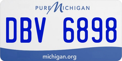 MI license plate DBV6898