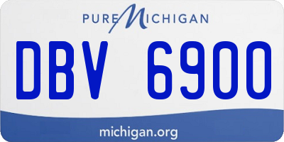 MI license plate DBV6900
