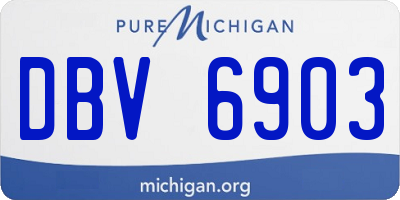 MI license plate DBV6903