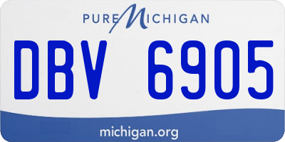 MI license plate DBV6905