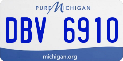 MI license plate DBV6910