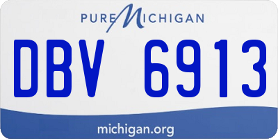 MI license plate DBV6913