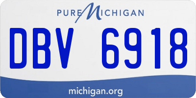 MI license plate DBV6918