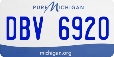 MI license plate DBV6920