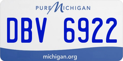 MI license plate DBV6922