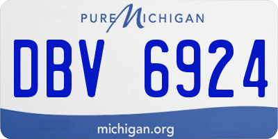 MI license plate DBV6924