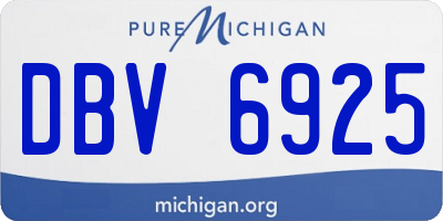MI license plate DBV6925