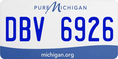 MI license plate DBV6926