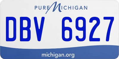 MI license plate DBV6927