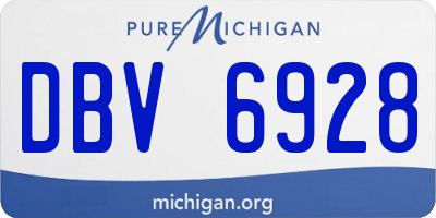 MI license plate DBV6928