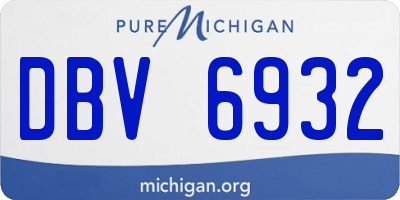 MI license plate DBV6932