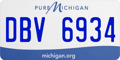 MI license plate DBV6934