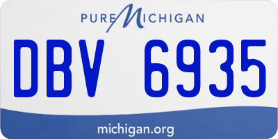 MI license plate DBV6935
