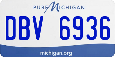 MI license plate DBV6936