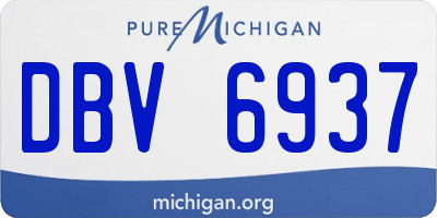 MI license plate DBV6937