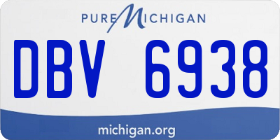 MI license plate DBV6938
