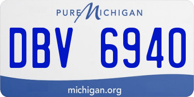 MI license plate DBV6940