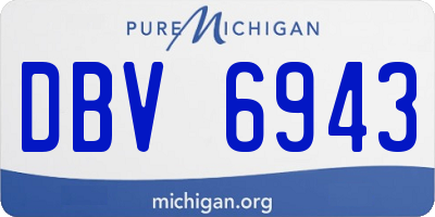 MI license plate DBV6943