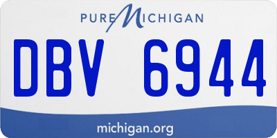 MI license plate DBV6944