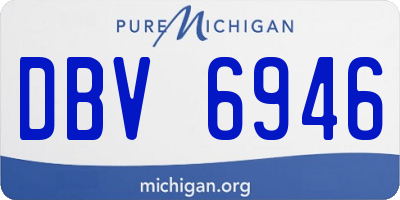 MI license plate DBV6946