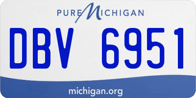 MI license plate DBV6951