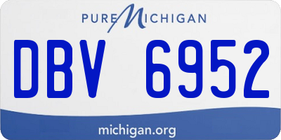 MI license plate DBV6952