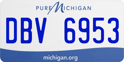 MI license plate DBV6953