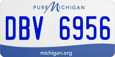 MI license plate DBV6956