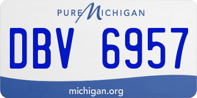 MI license plate DBV6957