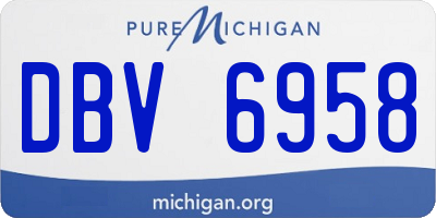 MI license plate DBV6958