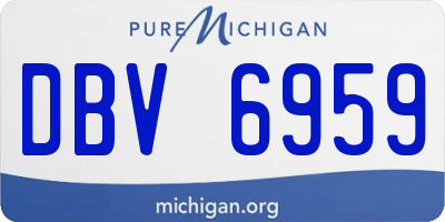 MI license plate DBV6959